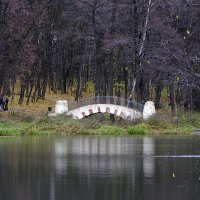 Горбатый мостик на левом берегу Верхнего Кузьминского пруда :: Сергей Мягченков