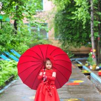 Под  красным зонтом :: Виктор Твердун