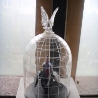 Хрустальная клетка с попугаем :: Владимир 