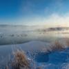 Утро морозное,  синее небо :: Vladimbormotov 