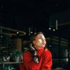 Девушка в красивом красном свитере в дорогом ресторане пьет вино и кушает пасту :: Lenar Abdrakhmanov