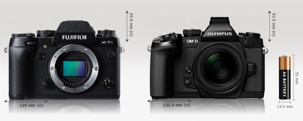 Сравнение характеристик беззеркальных камер Fujifilm X-T1, Fujifilm X-E2 и Olympus OM-D E-M1