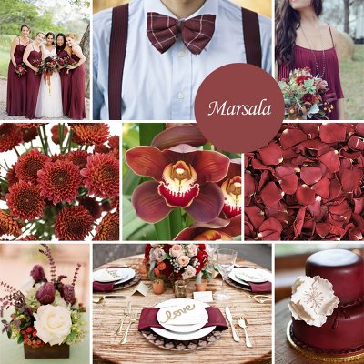 Свадьба в цвете МАРСАЛА