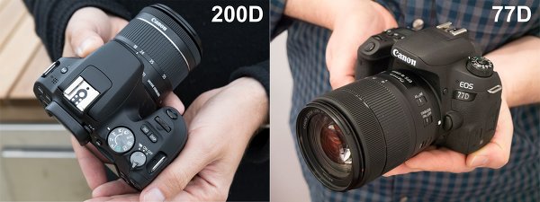 Сравнение новых фотокамер Canon EOS 200D и Сanon EOS 77D