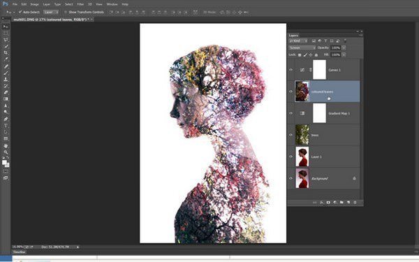 Портреты с двойной экспозицией в Фотошопе