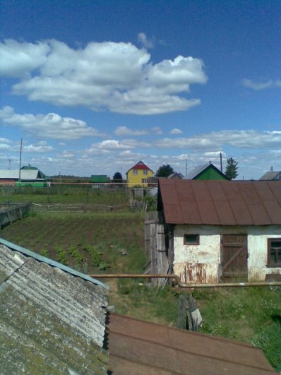 Вид с крыши дома