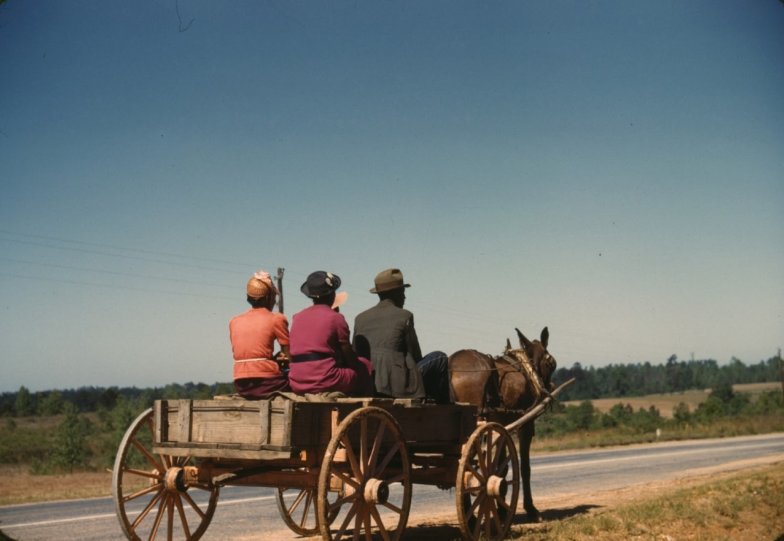 Субботняя поездка в город, округ Грин, штат Джорджия, 1941 год.