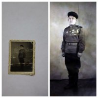Реставрация фото деда до и после :: Александра Николаева Реставрация фото деда до и после :: Александра Николаева