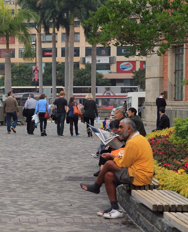 Китайский бомж, Гонконг, январь, 2014 - Наташа Попова