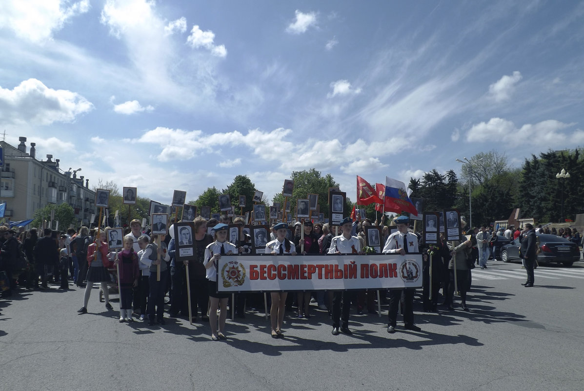 построение бессмертного полка в Железноводске - Мария Климова