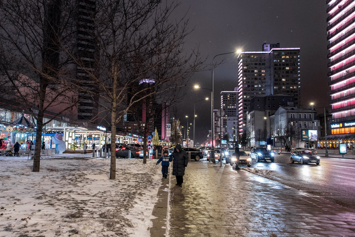 Прогулка по ночной Москве. Новый Арбат. - Владимир Безбородов