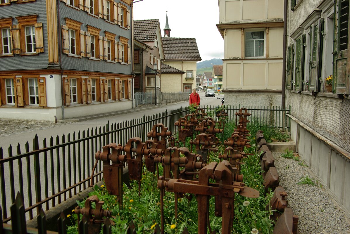 Интересный урожай вырос в палисаднике.Город Аппенцель. - Сергей Моченов