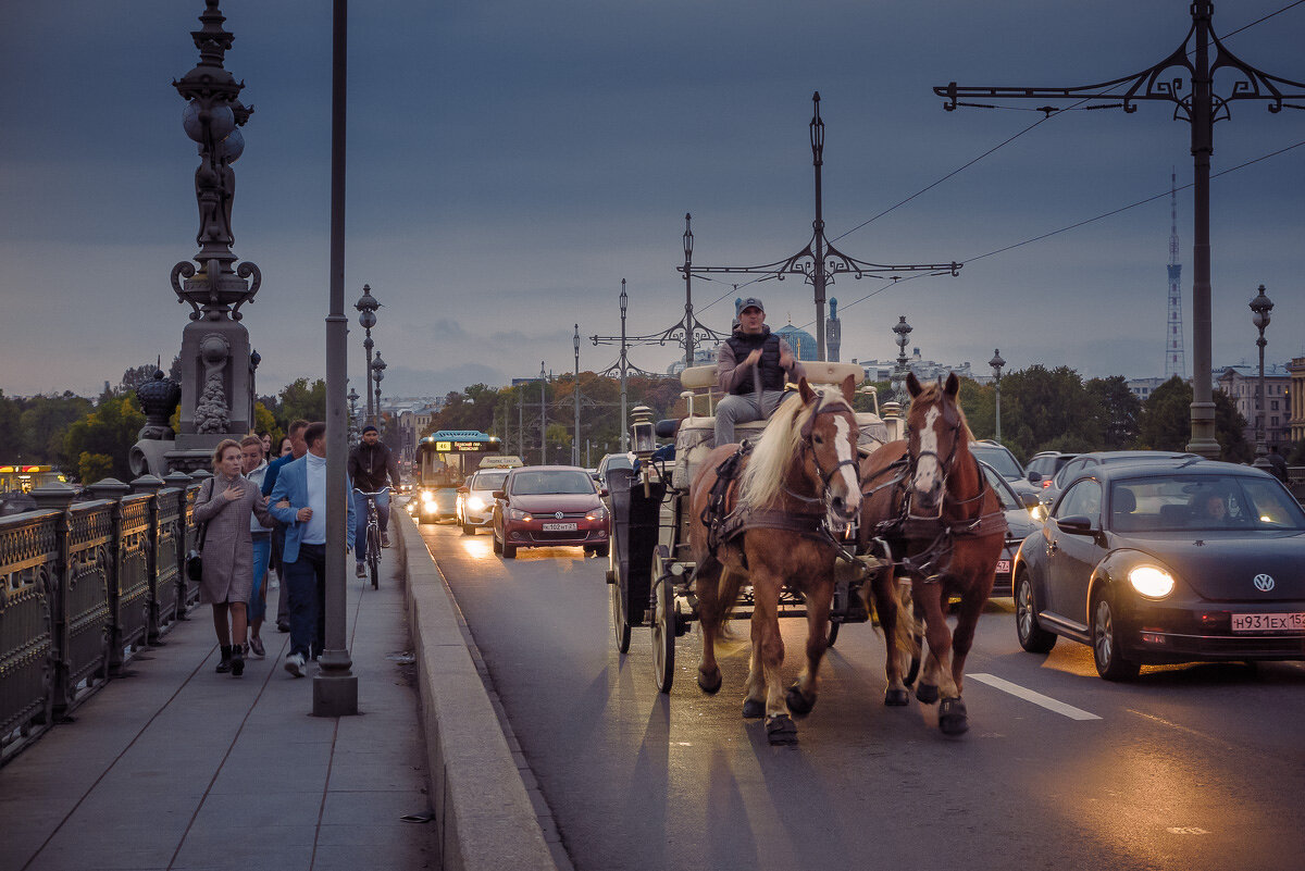 В карете по Троицкому мосту. - Олег Бабурин