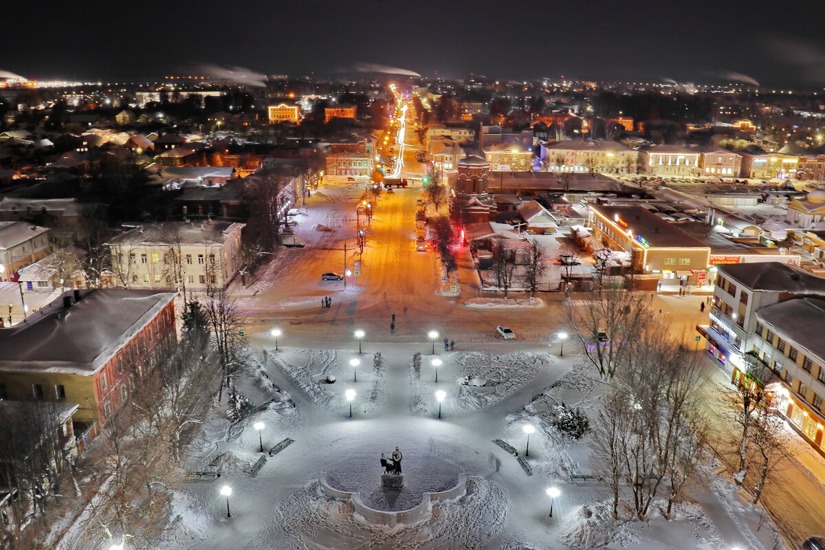 Шуя новогодняя. Огни ночного города. - Сергей Пиголкин