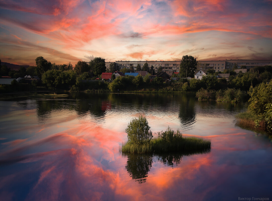 озеро,Забой,закат, Бокситогорск - Laryan1 