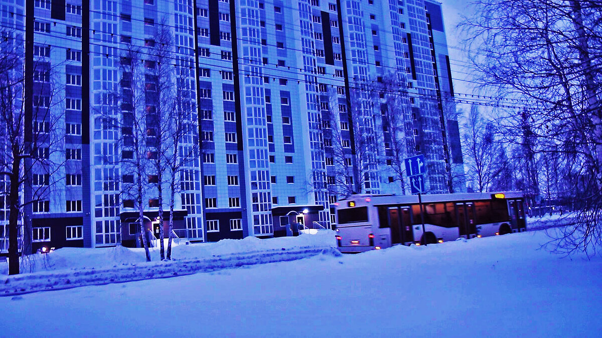 Январь...Утро на улице Нефтяников! - Владимир 