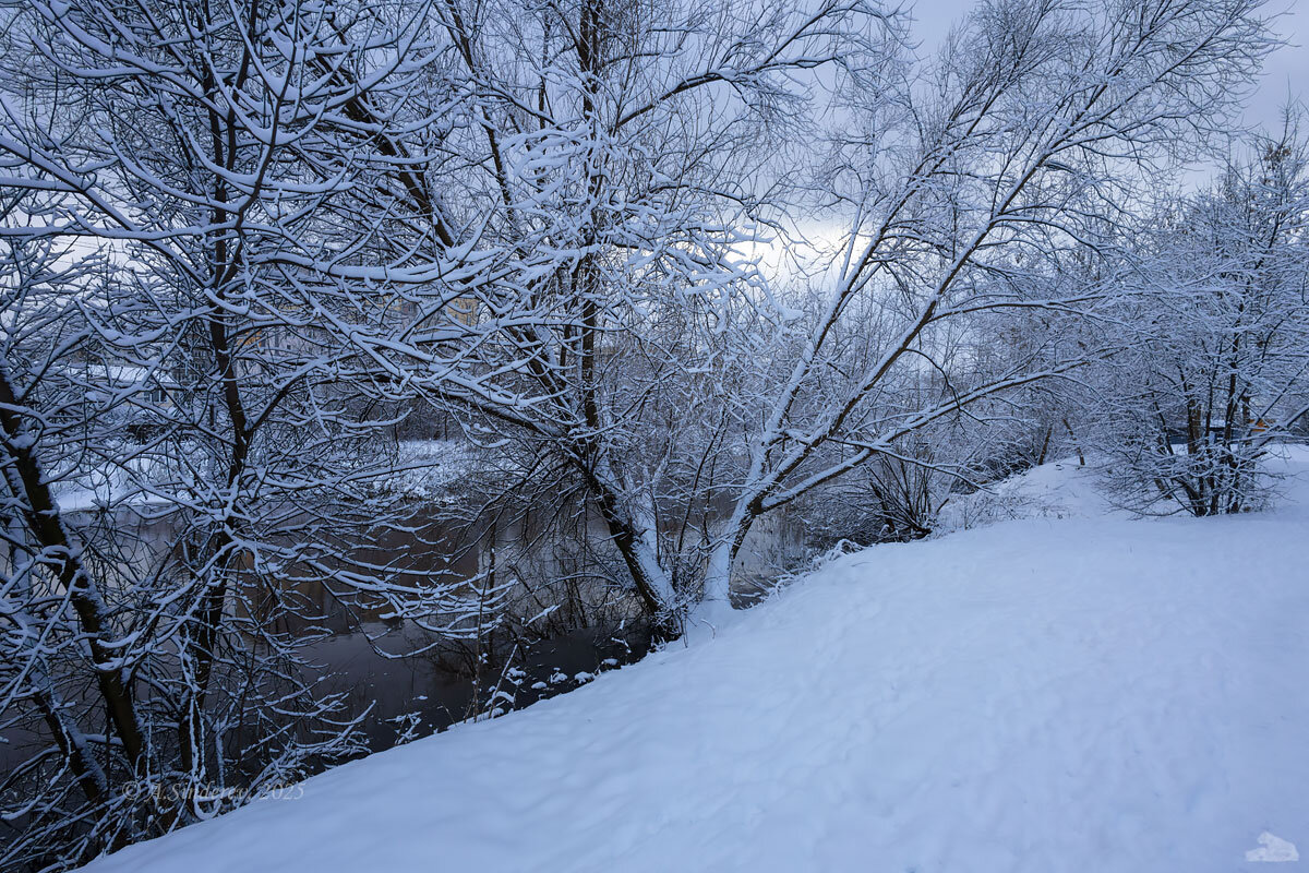 На берегу реки зимой - Александр Синдерёв