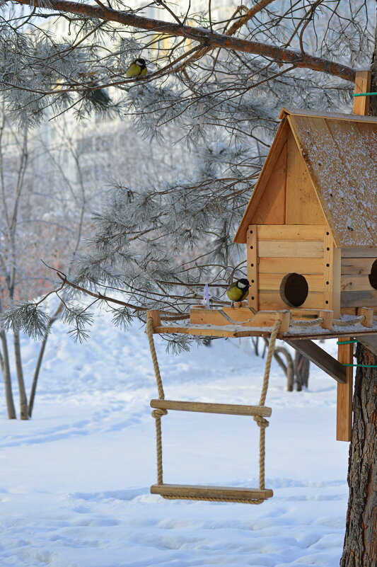 Кормушка с лестницей - Татьяна Лютаева Кормушка с лестницей - Татьяна Лютаева