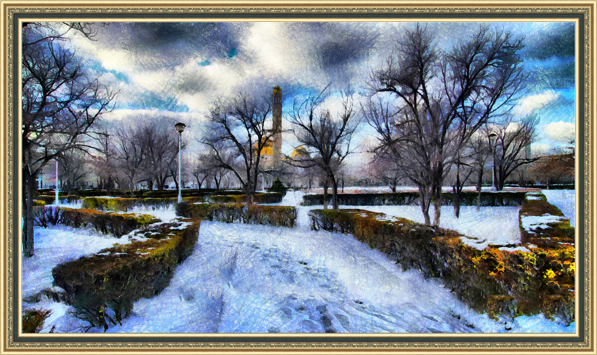 Зимний пейзаж - Анатолий Чикчирный