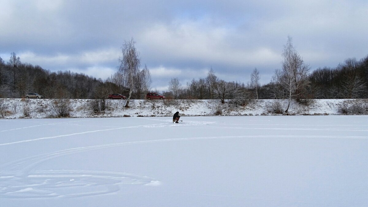 О любителе зимний рыбалки. - Милешкин Владимир Алексеевич 