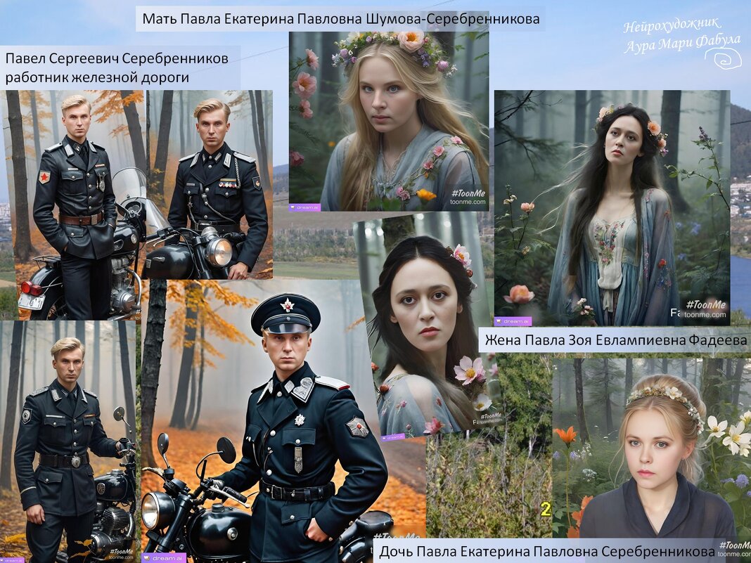 Коллаж нейро-рисунков "В лесу" - Екатерина Панова Коллаж нейро-рисунков "В лесу" - Екатерина Панова