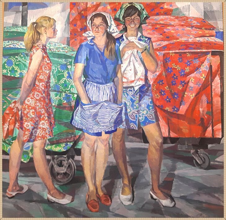 Картина"Текстильщицы!"1974г - Нина Андронова Картина"Текстильщицы!"1974г - Нина Андронова