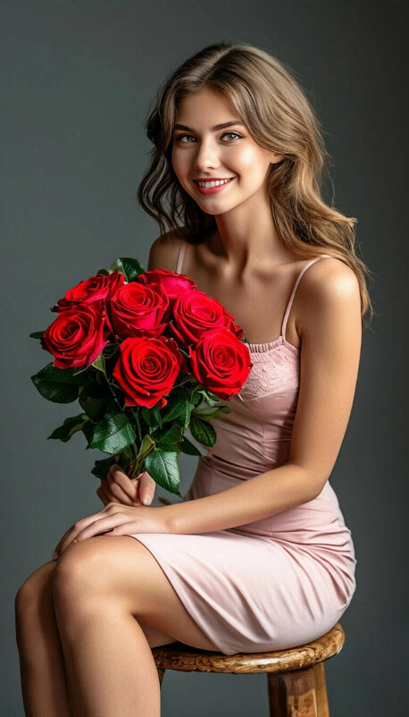 Девушка с цветами - Сергей Кочнев