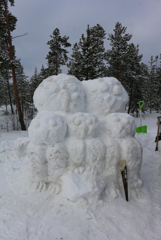 Создание снежных скульптур - Ольга Создание снежных скульптур - Ольга