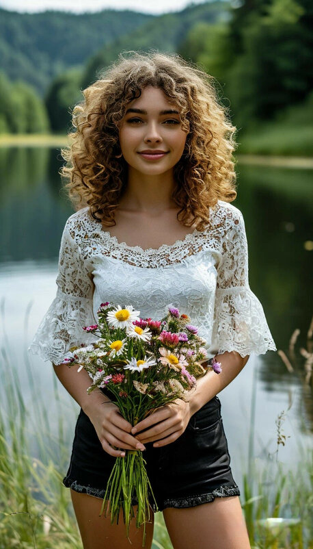 Девушка с цветами - Сергей Кочнев