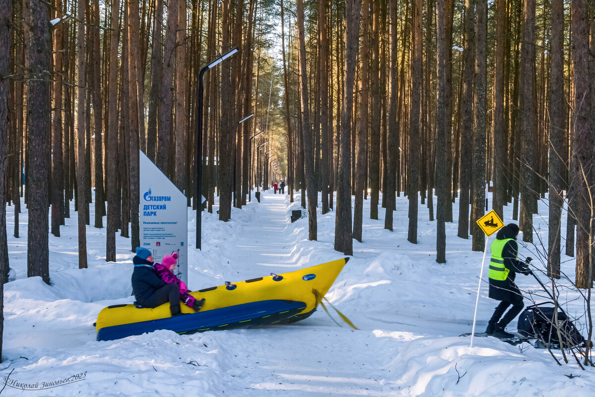 Снежный март в Ухте. Северный аттракцион - банан рассекает по снежным волнам не хуже морского) - Николай Зиновьев Снежный март в Ухте. Северный аттракцион - банан рассекает по снежным волнам не хуже морского) - Николай Зиновьев
