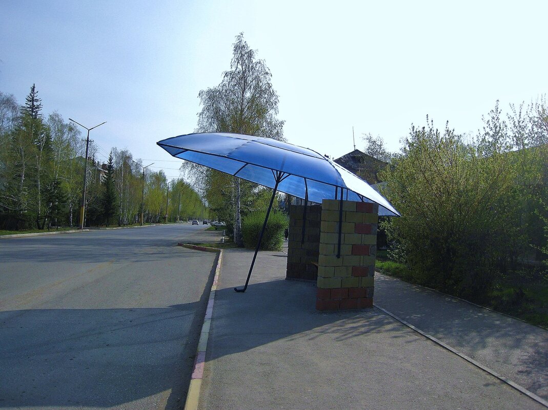 Автобусная остановка в городе Щучинск. - unix (Илья Утропов) Автобусная остановка в городе Щучинск. - unix (Илья Утропов)