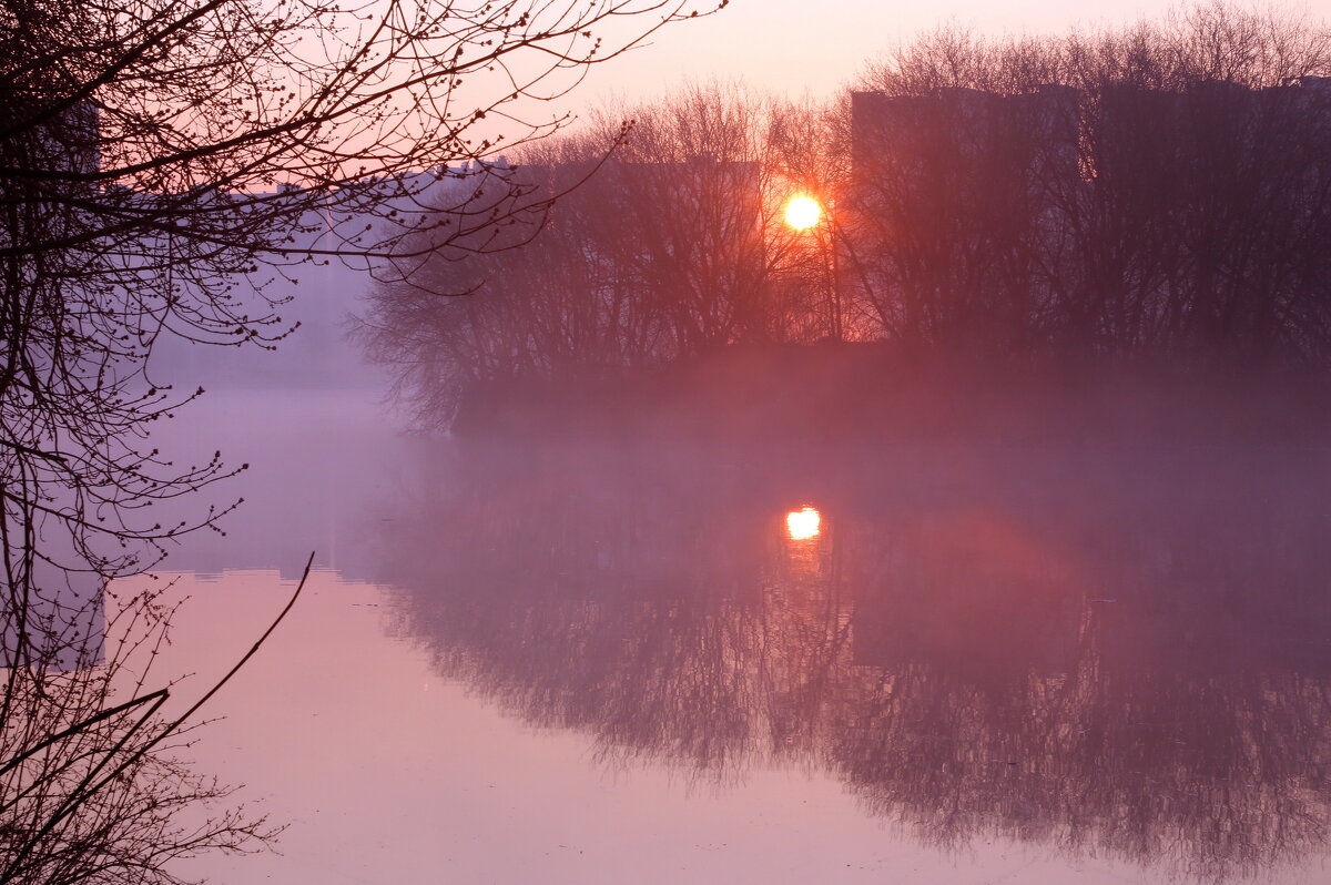 Коломенская набережная утром 29 марта - Михаил Бибичков Коломенская набережная утром 29 марта - Михаил Бибичков