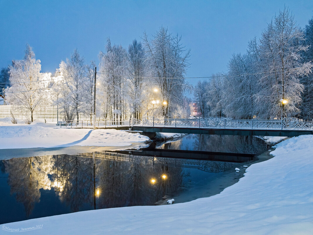 Парк сегодня утром в Ухте, река Чибъю, выпало снега больше, чем растаяло) - Николай Зиновьев Парк сегодня утром в Ухте, река Чибъю, выпало снега больше, чем растаяло) - Николай Зиновьев