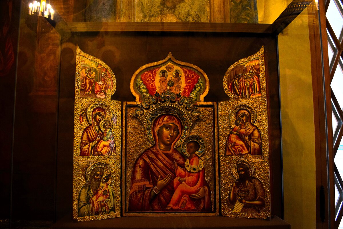 Складень с иконой "Богоматерь Тихвинская". - Татьяна Помогалова Складень с иконой "Богоматерь Тихвинская". - Татьяна Помогалова