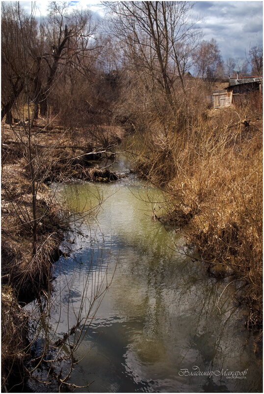 "На речке в апреле. Без половодья"© - Владимир Макаров