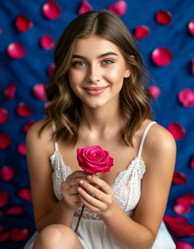 Девушка с цветком - Сергей Кочнев