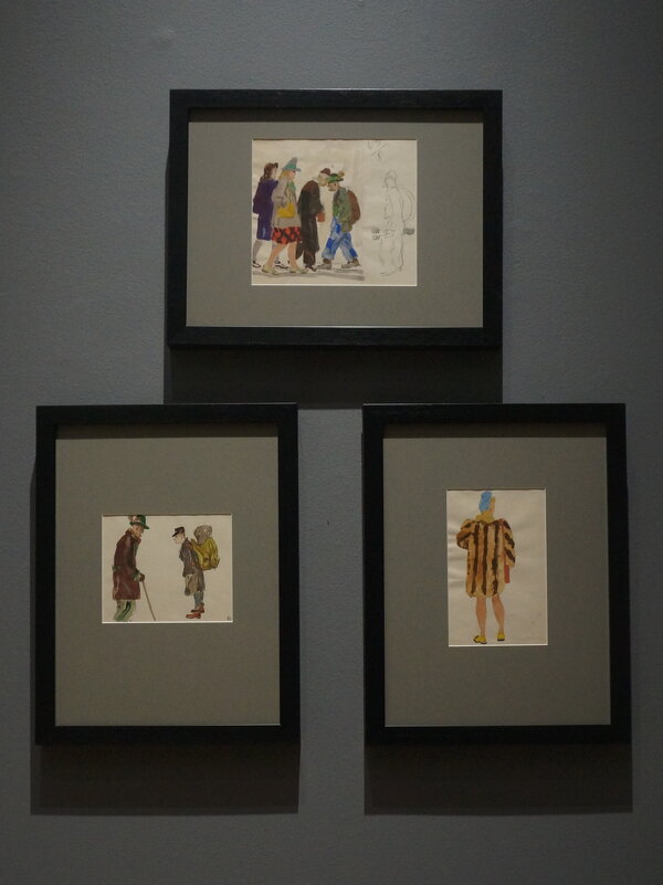 Уличные типы. Женщина в полосатом платье. / 1947 - zavitok *