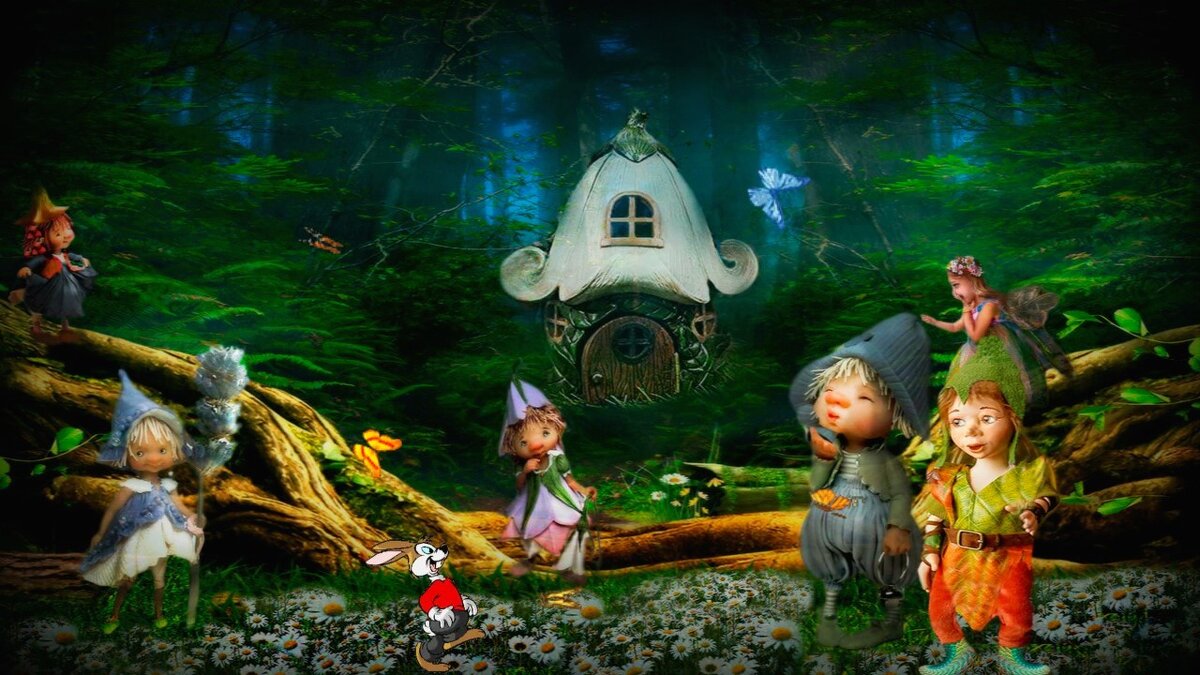 Малыш  в поисках  друзей. Цветочная  полянка №7 - Е.М. ***