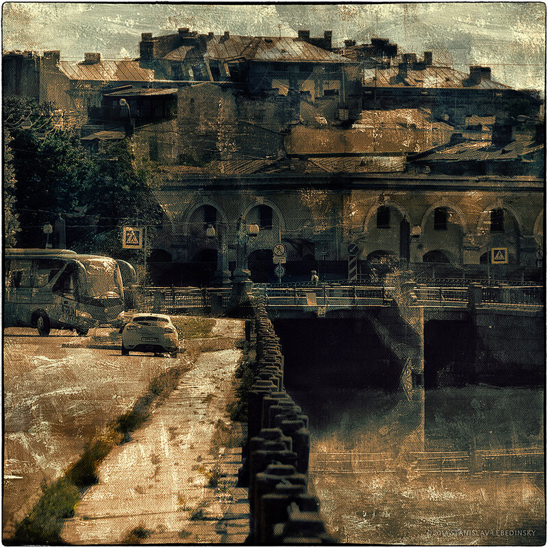 Петербург. Наб. кан. Грибоедова_Снято с Могилёвского моста в сторону Пикалова моста - Станислав Лебединский