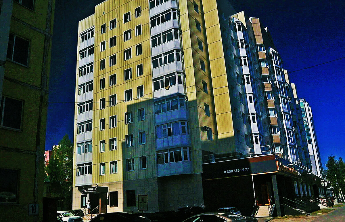 Июль...По улице Парковой- новый 16--этажный дом! - Владимир 