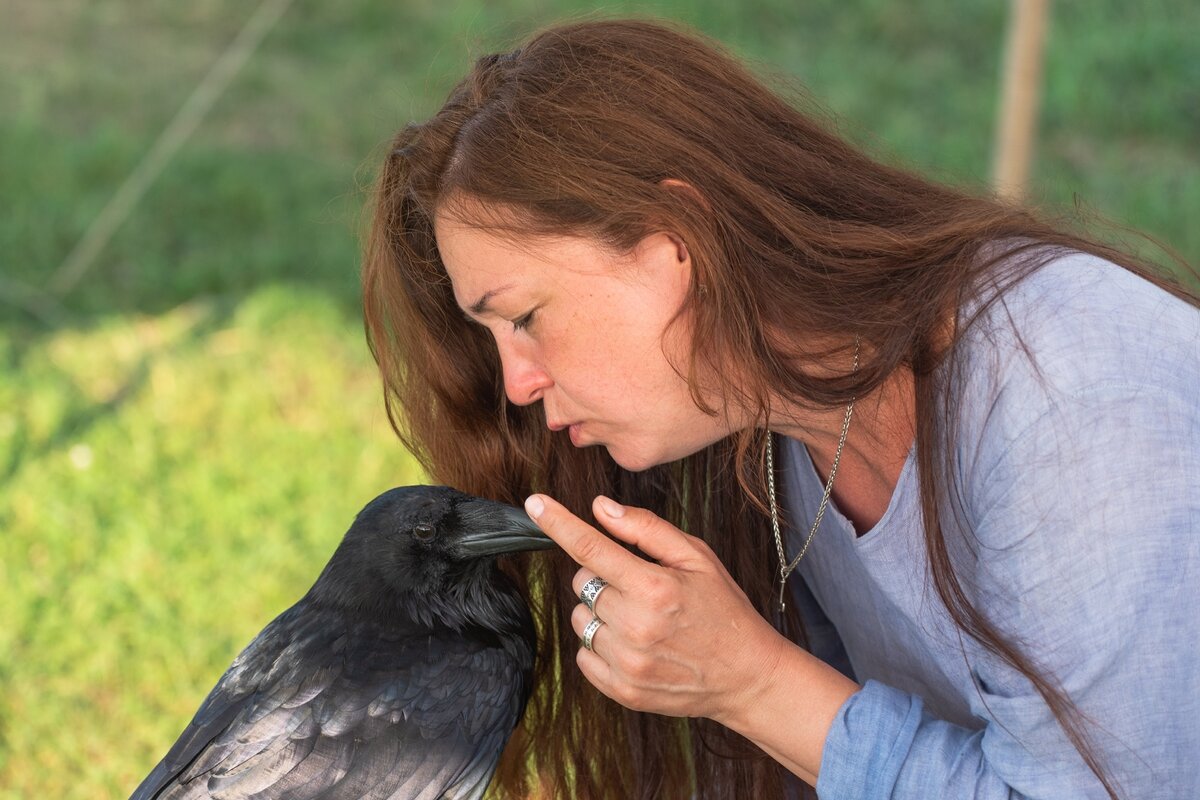 Кари Ликонски и ворон Карстен. - Виктор Евстратов Кари Ликонски и ворон Карстен. - Виктор Евстратов