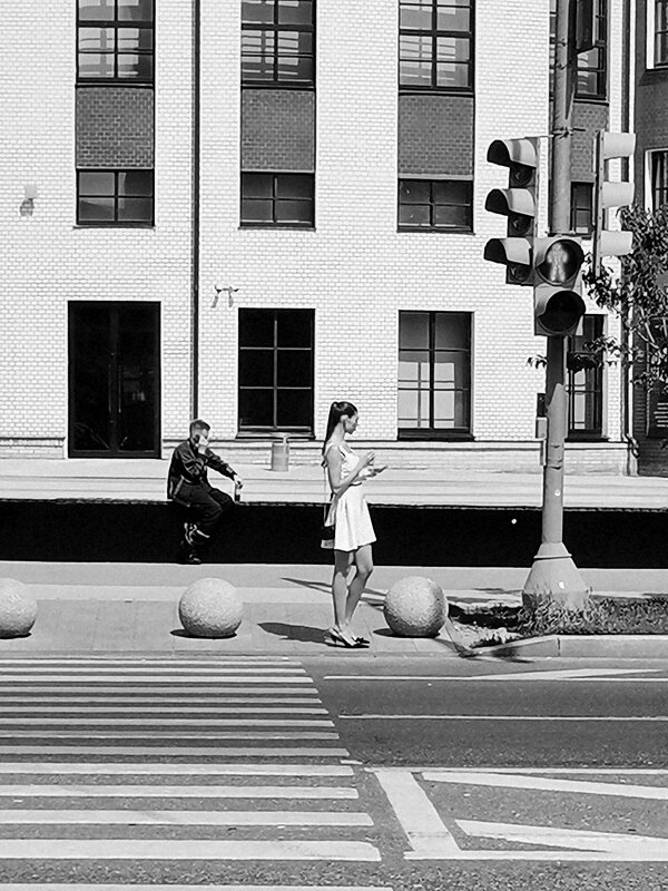 Городской сюжет. Черно-белая фотография. - Любимова Ольга 
