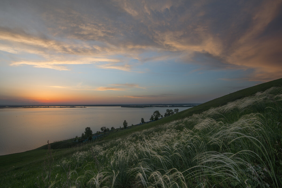 Ковыль, погост, закат - **** vedin