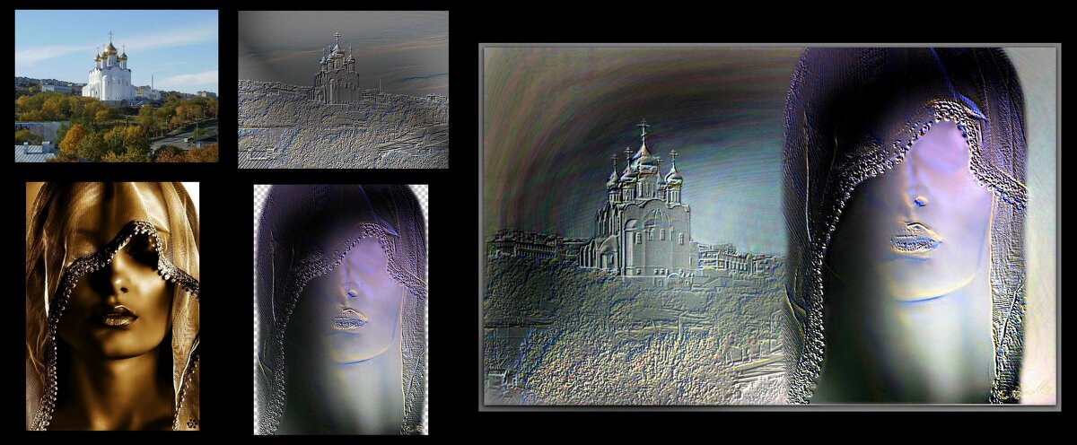 Слепая из монастыря (как создается коллаж ) - Е.М. ***