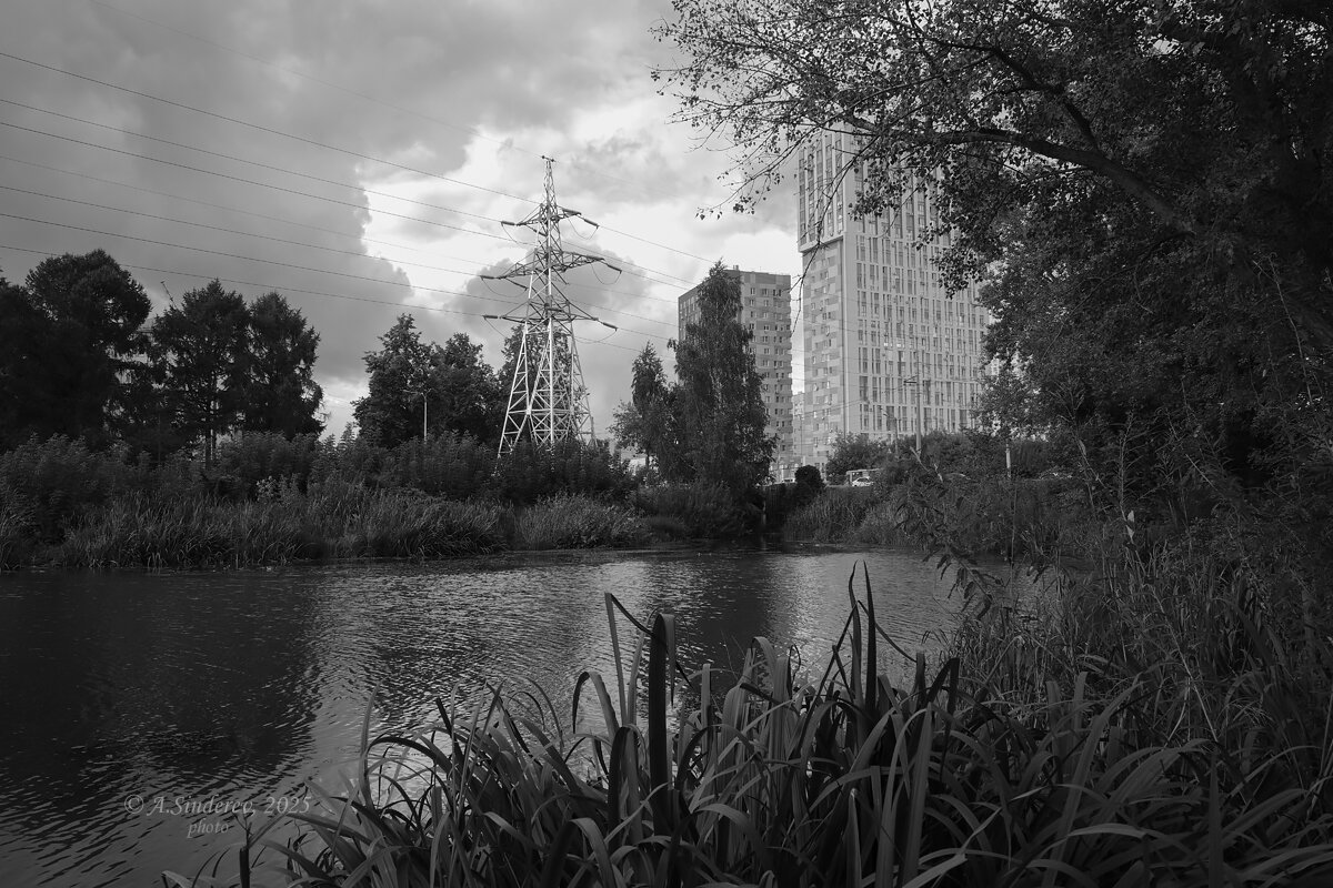 Городской пейзаж в монохроме - Александр Синдерёв