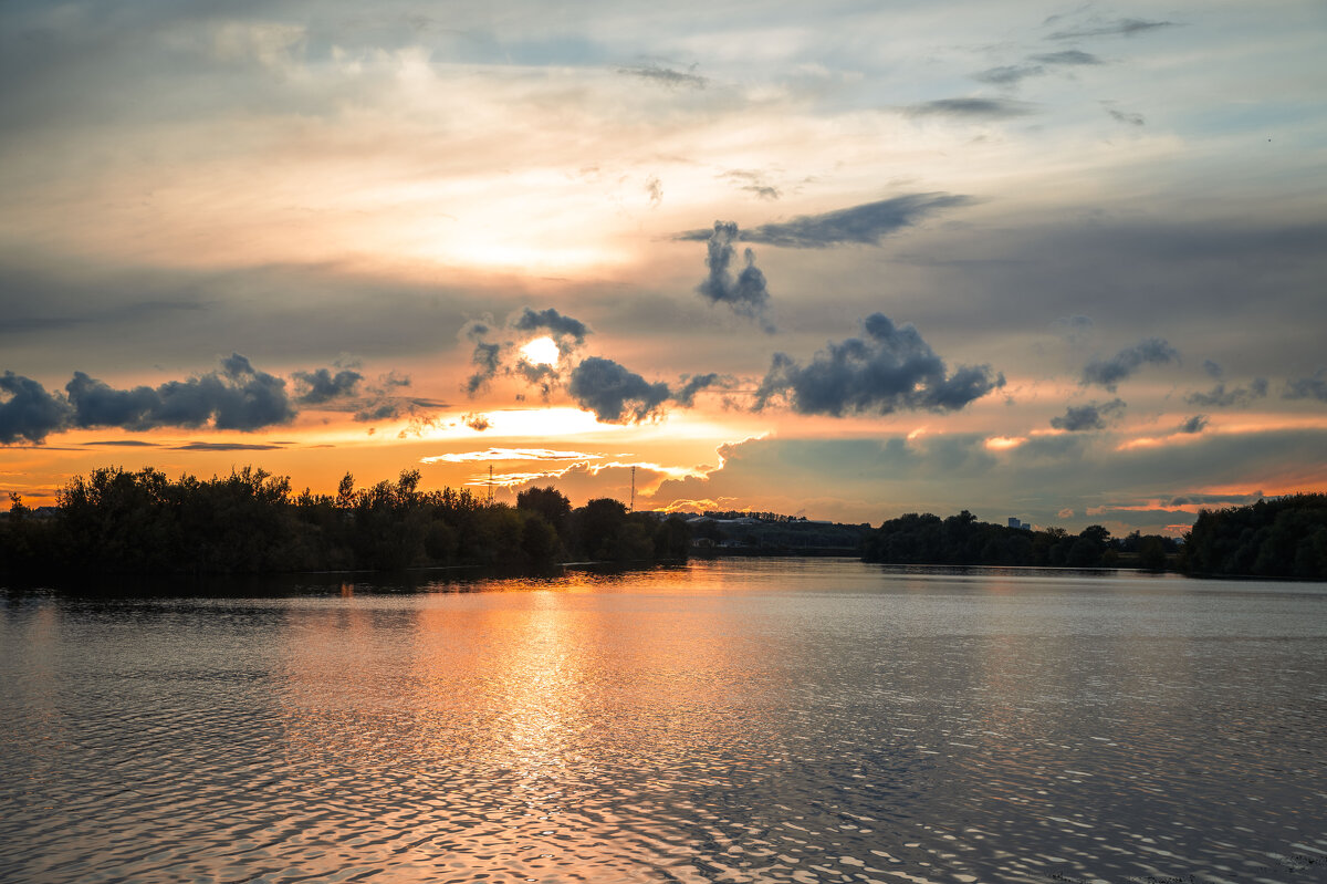 Закат на Москва реке. - Екатерина Рябинина