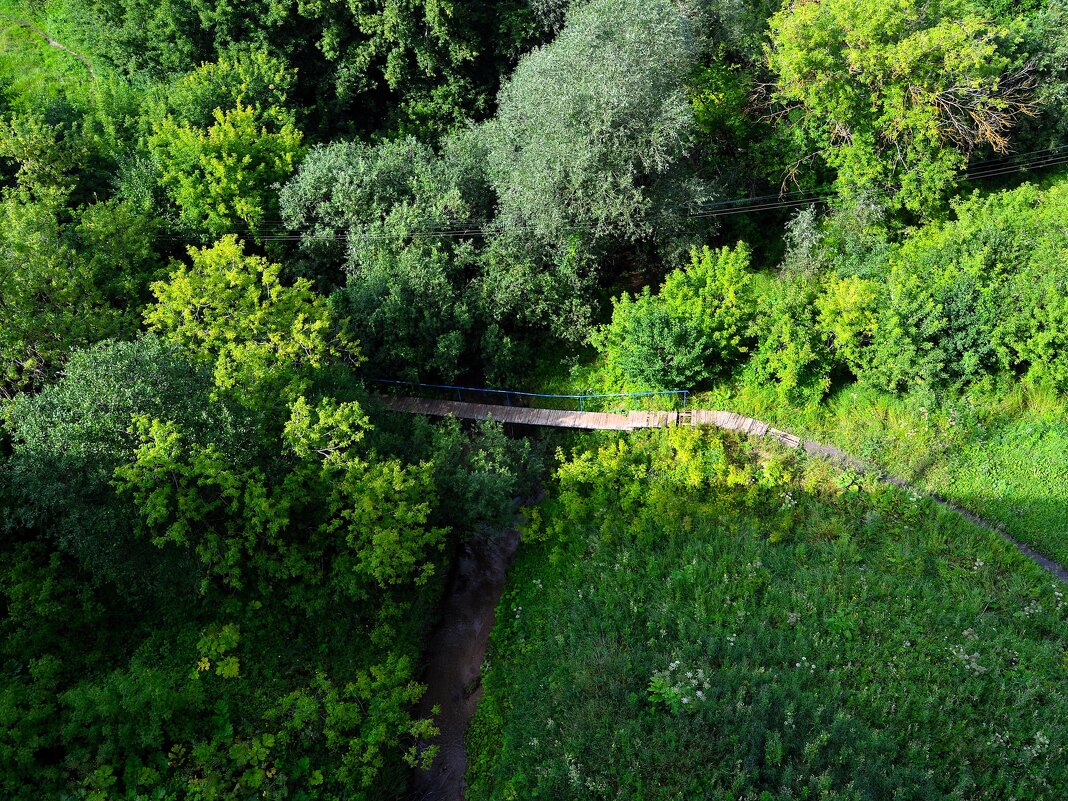 Чебоксары. Речка Трусиха летом (вид с Гагаринского моста). - Пётр Чернега