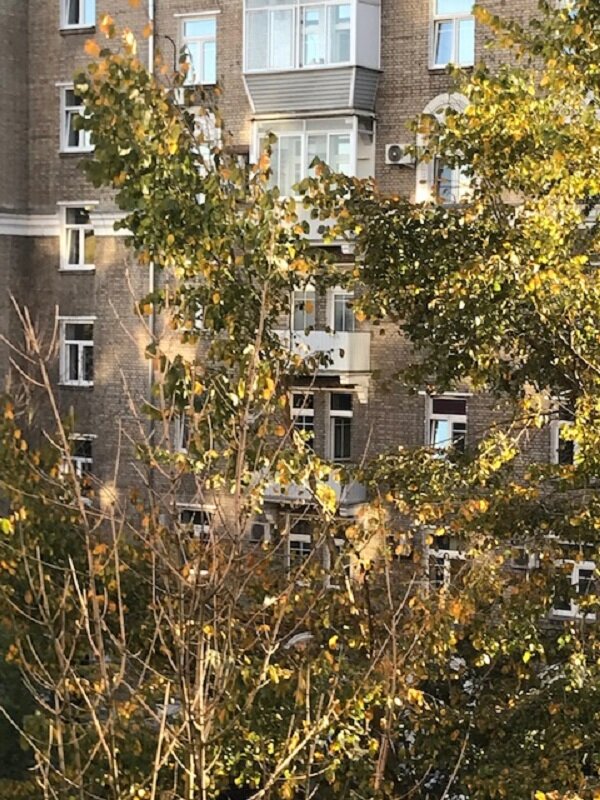 Осень во дворе (на закате). - Татьяна Юрасова