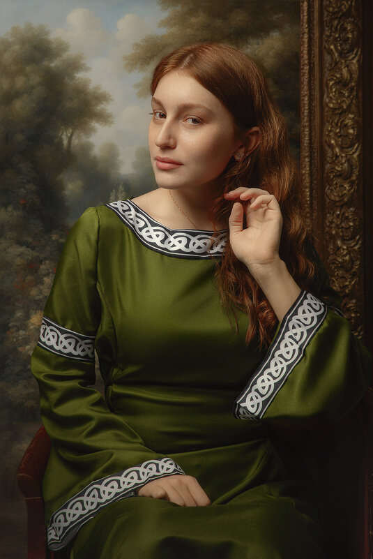 "Портрет в оливковом платье" - Дина Агеева