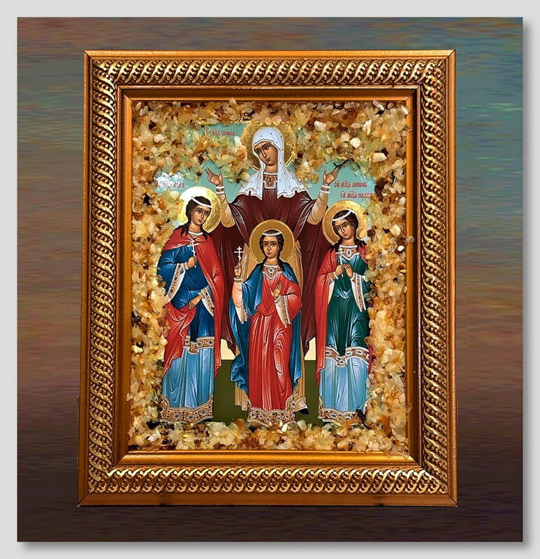 Икона Вера Надежда Любовь и мать их София - Ольга Довженко